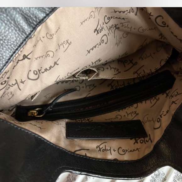 Foley + Corinna Mid City Tote Black Leather Versatile Tote - Picture 6 of 7